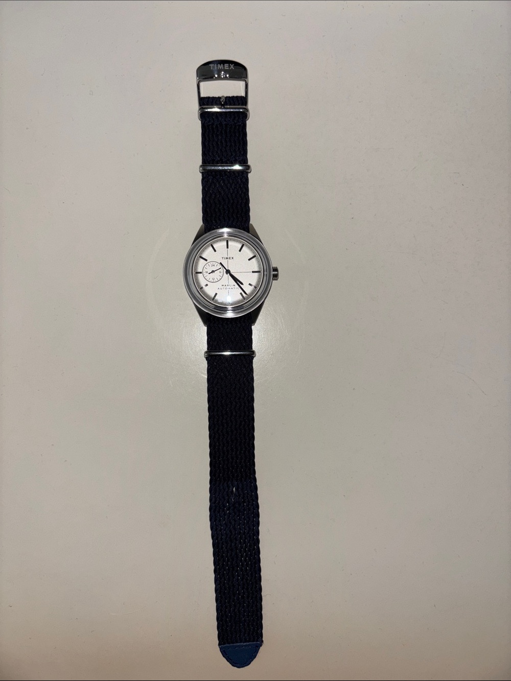 Timex Marlin Automatic Navy Fabric Strap Watch